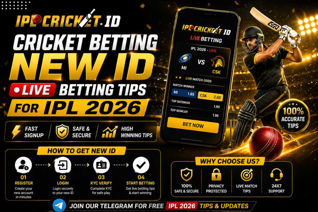 Cricket Betting New ID Live Betting Tips for IPL 2026