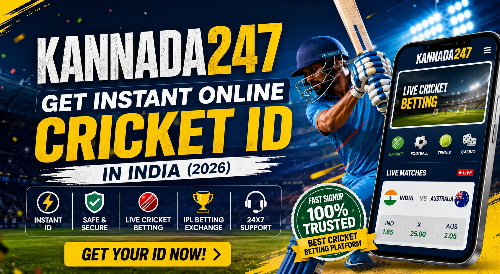 Kannada247 – Get Instant Online Cricket ID in India 2026