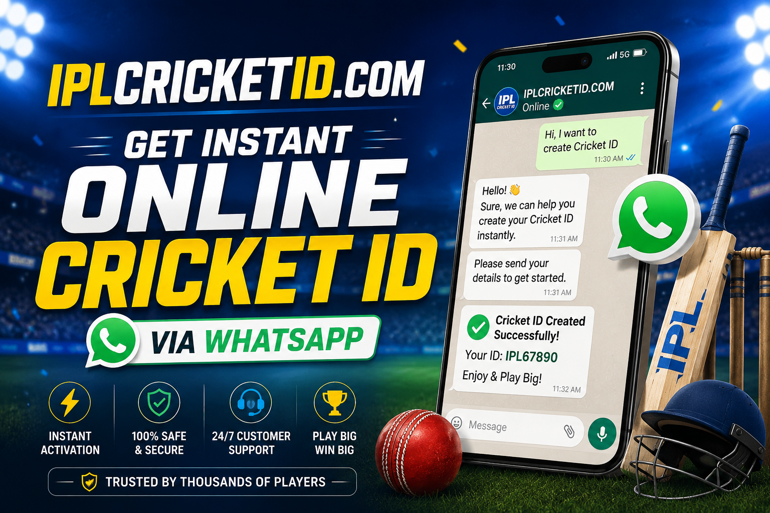 Iplcricketid.com - Get Instant Online Cricket ID Via WhatsApp