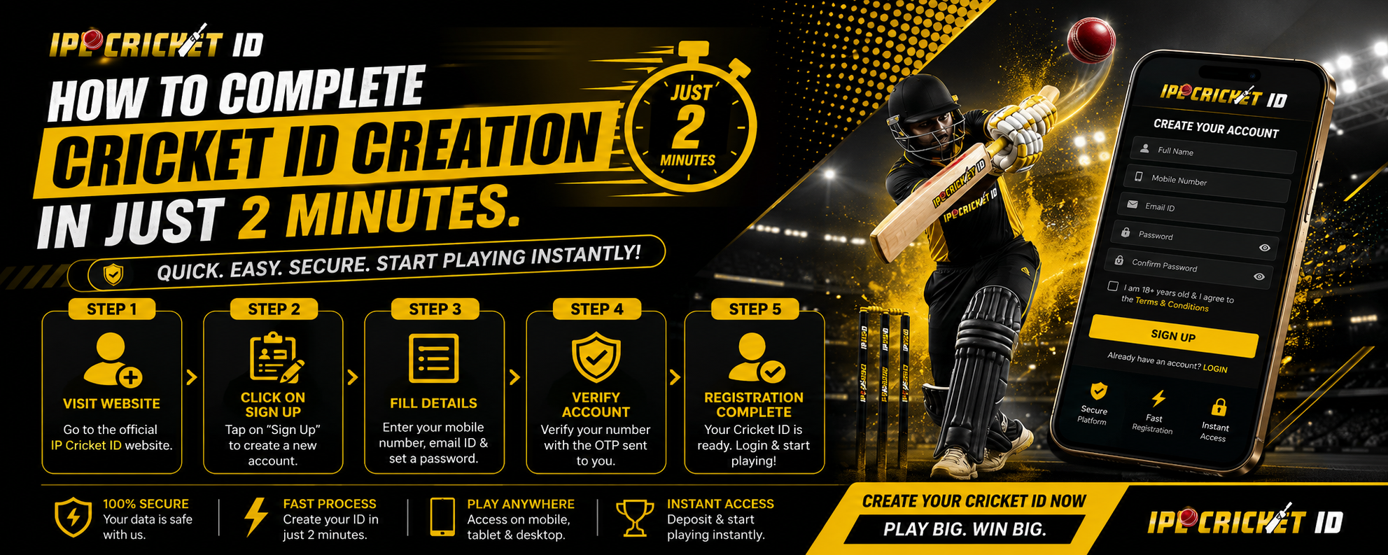 How to Complete Cricket ID Creation in Just 2 Minutes