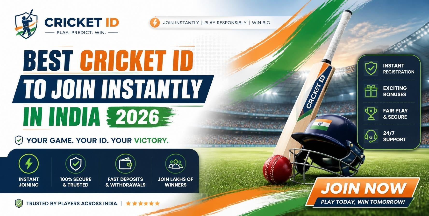 Best Cricket ID to Join Instantly in India (2026)